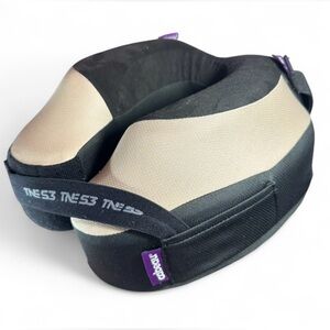 Cabeau Memory Foam Travel Neck Pillow — Black & Beige